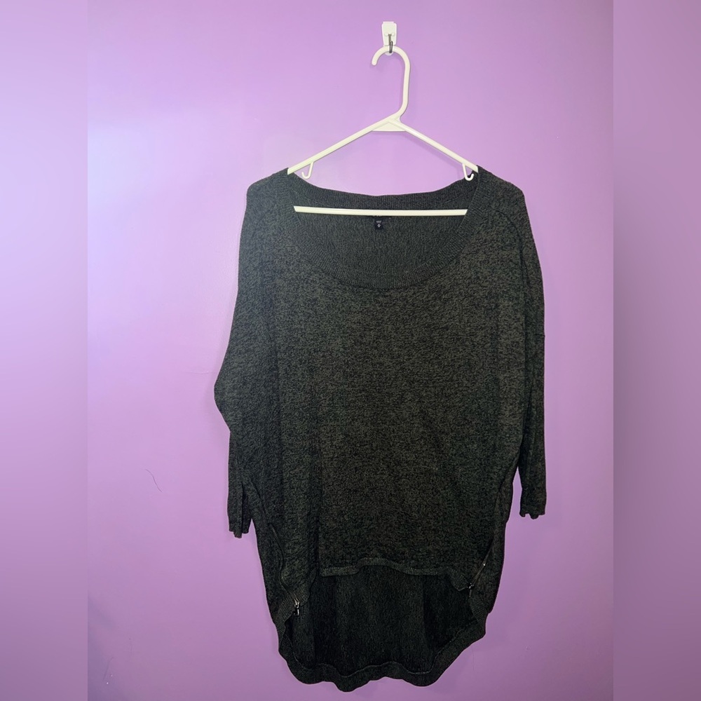 Oversized High Low Olive/Sage Green Sweater
